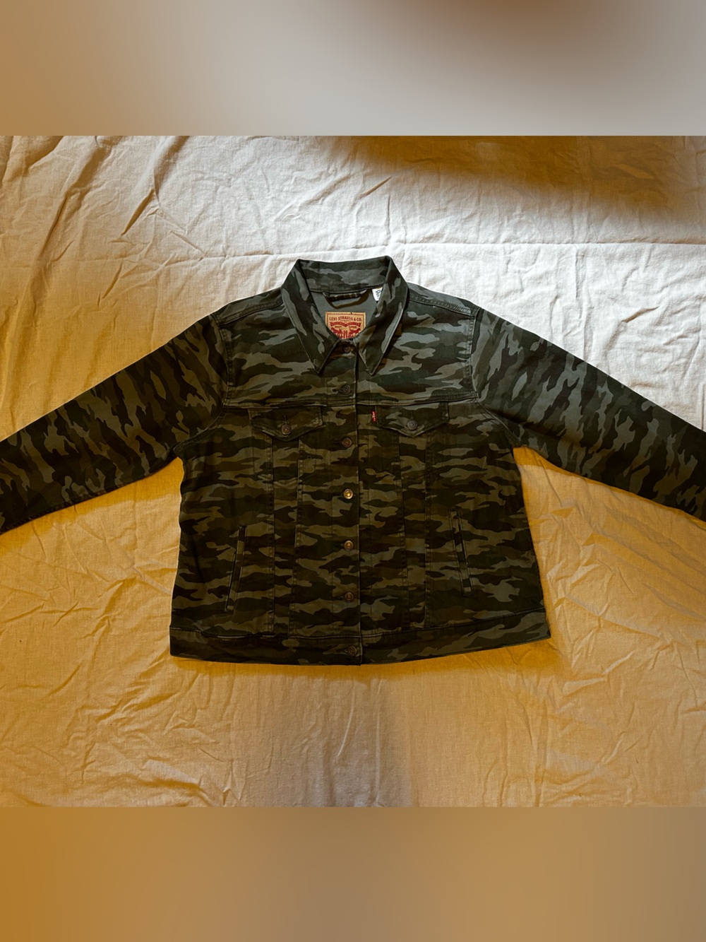Levi Strauss & Co. Dark Green Camo Trucker Jacket